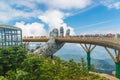 A view of Golden Bridge in Sunworld Ba Na Hills Park in Da Nang, Vietnam.