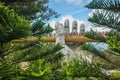 A view of Golden Bridge in Sunworld Ba Na Hills Park in Da Nang, Vietnam.