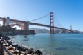 Beautiful view of Golden Gate bridge from Presidio Royalty Free Stock Photo