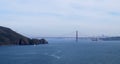 A beautiful view of the Golden Gate Bridge with San Francisco in the background Royalty Free Stock Photo