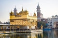 Beautiful view of Golden Temple - Harmandir Sahib in Amritsar, Punjab, India, Famous indian sikh landmark, Golden Temple, the main