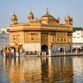 Beautiful view of Golden Temple - Harmandir Sahib in Amritsar, Punjab, India, Famous indian sikh landmark, Golden Temple, the main