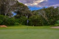 Beautiful greenery view of golf field Royalty Free Stock Photo