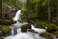 Beautiful view of Gollinger waterfall during summer, Austria, alps Royalty Free Stock Photo