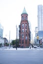 Beautiful view of Gooderham Building in Downtown Toronto Royalty Free Stock Photo