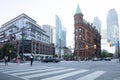 Beautiful view of Gooderham Building in Downtown Toronto Royalty Free Stock Photo