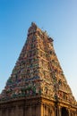 Beautiful view of the gopuram tower of Kapaleeshwarar Temple, Mylapore, Chennai, India