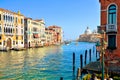 Beautiful view of the Grand Canal with Basilica, Venice, Italy Royalty Free Stock Photo