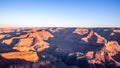 Beautiful view of the Grand Canyon in the light of the rising sun Royalty Free Stock Photo