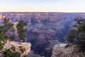 Beautiful view of the Grand Canyon in the light of the rising sun Royalty Free Stock Photo