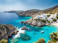 beautiful view of the greek island of milos, greece Royalty Free Stock Photo