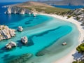 beautiful view of the greek island of milos, greece Royalty Free Stock Photo