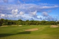 Beautiful View of Green Golf Field Royalty Free Stock Photo