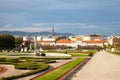 Beautiful view. Belvedere Palace complex in Vienna