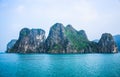 Beautiful view of Ha Long Bay, a very popular travel destination in Quang Ninh Province, northeast Vietnam