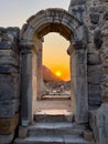 Ephesus Ancient City Hadrian Temple, Sunset