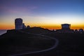 Beautiful view of the HaleakalÃÂ Observatory on the island of Maui at sunset