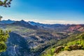 Beautiful view of Half Dome Trail, Yosemite National Park, California, USA. Concept, tourism, travel, nature protection Royalty Free Stock Photo