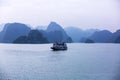 Beautiful view of Halong Bay, Vietnam, scenic view of islands, Southeast Asia