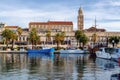 Beautiful view of harbor and old town Split, Croatia Royalty Free Stock Photo