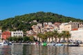 Split old town from the harbor in mediterranean coast, Croatia Royalty Free Stock Photo