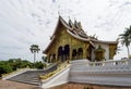 Beautiful view of the Haw Pha Bang royal temple of Luang Prabang, Laos Royalty Free Stock Photo