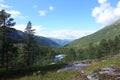 Beautiful view during a hike in Norway close to Kinsarvik