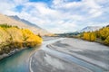 Beautiful view from the Historic Bridge over Shotover River Royalty Free Stock Photo