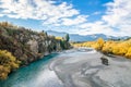 Beautiful view from the Historic Bridge over Shotover River Royalty Free Stock Photo