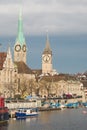 Beautiful view of historic city center of Zurich Royalty Free Stock Photo