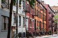 Picturesque street view in Greenwich Village, New York Royalty Free Stock Photo