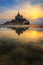 Vertical reflection Le Mont Saint-Michel