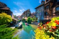 Beautiful view of the historic town of Colmar, also known as Little Venice, France. Royalty Free Stock Photo