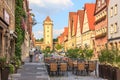 Beautiful view of the historic town of Rothenburg ob der Tauber, Bavaria, Germany
