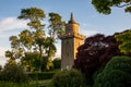 Beautiful view of the historic water tower in Harkness Memorial State Park, Connecticut, USA