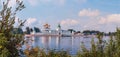 Beautiful view of the Holy Trinity Ipatiev monastery in Russia in the city of Kostroma on the Volga Royalty Free Stock Photo