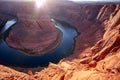 Beautiful view at Horseshoe Bend on Colorado River in Glen Canyon Arizona USA. Royalty Free Stock Photo