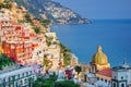 Beautiful view on the houses of famous  Positano town - Amalfi coast, Campania, South Italy Royalty Free Stock Photo