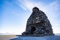 Beautiful view of the iconic Saga monument in Arnarstapi, Iceland