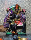 Beautiful view of the idol of Kaal Bhairav Baba in India