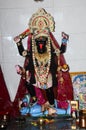 Beautiful view of the idol of Maa Kalka Kali in the Calcutta Temple Royalty Free Stock Photo