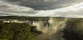 Beautiful view of the Iguazu falls, Panorama of the Iguazu falls, one of the New Seven wonders of nature