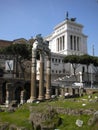 Beautiful view of Imperial Forum in Rome