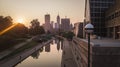 Beautiful view of the Indianapolis downtown in the early morning, USA Royalty Free Stock Photo