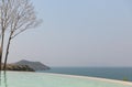 Beautiful view from infinity edge pool to sea