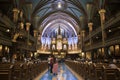Beautiful view of the interior in the Notre-Dame Basilica of Montreal in Montreal Royalty Free Stock Photo