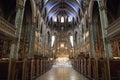 Beautiful view of the interior of the Notre Dame Cathedral Basilica in Ottawa