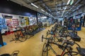 Beautiful view of interior of swedish bicycle store.