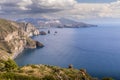 Beautiful view of the island of Vulcano from the island of Lipari