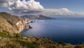 Beautiful view of the island of Vulcano from the island of Lipari Royalty Free Stock Photo